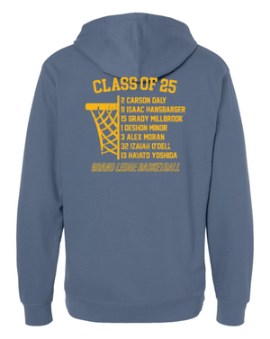 Custom Apparel - Screen Printing - GL Basketball / Seniors - Mid - weight Storm Blue Hoodie - GL Basketball / Seniors - 17137