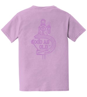 Custom Apparel - Screen Printing - Good As Old Winter 2024 - Heavyweight Ring Spun Pocket Tee (Orchid / Pepper) - Good As Old Winter 2024 - 17066