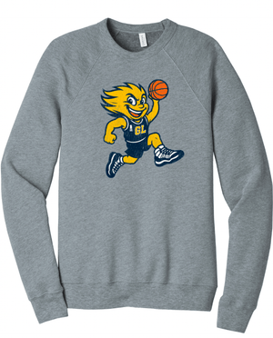 Custom Apparel - Screen Printing - Grand Ledge Basketball - Character Fleece Crewneck Sweatshirt - Grand Ledge BBall OD