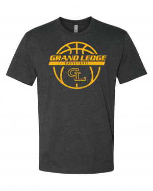 Custom Apparel - Screen Printing - Grand Ledge Basketball - Charcoal CVC T-Shirt - Grand Ledge Basketball - 17171