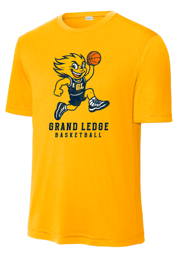 Custom Printed Apparel | Grand Ledge Basketball - Dunking Comet Performance T-shirt - Grand Ledge Basketball - 18653