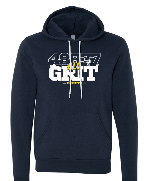 Custom Printed Apparel | Grand Ledge Basketball - Fleece Hoodie (GRIT Design) - Grand Ledge BBall OD