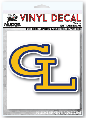 Custom Printed Apparel | Grand Ledge Basketball - GL Car Decal - Grand Ledge BBall OD