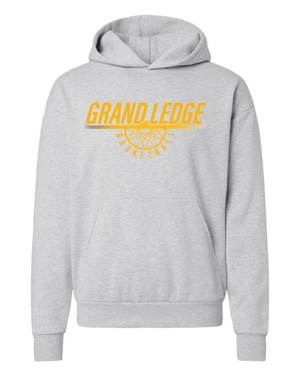 Custom Apparel - Screen Printing - Grand Ledge Basketball - Grey Heavyweight Hoodie - Grand Ledge Basketball - 17171