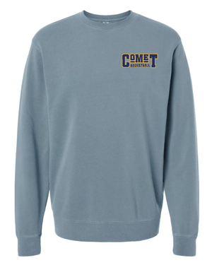 Custom Apparel - Screen Printing - Grand Ledge Basketball - Midweight Pigment Dyed Crewneck Sweatshirt - Grand Ledge BBall OD