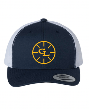 Custom Apparel - Screen Printing - Grand Ledge Basketball - Navy Retro Trucker Cap - Grand Ledge Basketball - 17171
