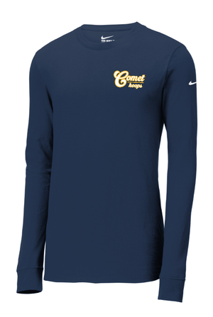 Custom Apparel - Screen Printing - Grand Ledge Basketball - Nike DriFIT Long Sleeve Tee - Grand Ledge BBall OD