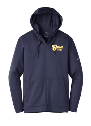Custom Apparel - Screen Printing - Grand Ledge Basketball - Nike Full Zip Fleece Hoodie - Grand Ledge BBall OD