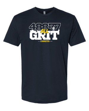 Custom Printed Apparel | Grand Ledge Basketball - Unisex Cotton Tee (GRIT Design) - Grand Ledge BBall OD