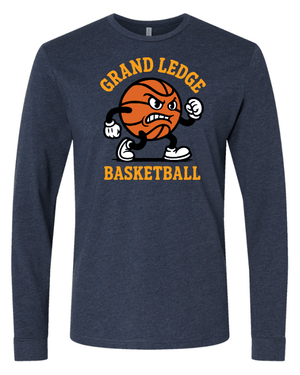 Custom Apparel - Screen Printing - Grand Ledge Basketball - Unisex Long Sleeve T-Shirt *full chest design* - Grand Ledge BBall OD