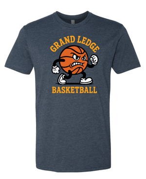 Custom Apparel - Screen Printing - Grand Ledge Basketball - Unisex T-Shirt *full chest design* - Grand Ledge BBall OD