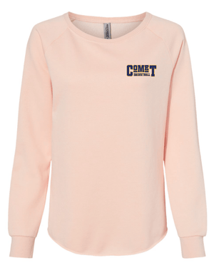 Custom Apparel - Screen Printing - Grand Ledge Basketball - Women's Wave Wash Crewneck Sweatshirt - Grand Ledge BBall OD