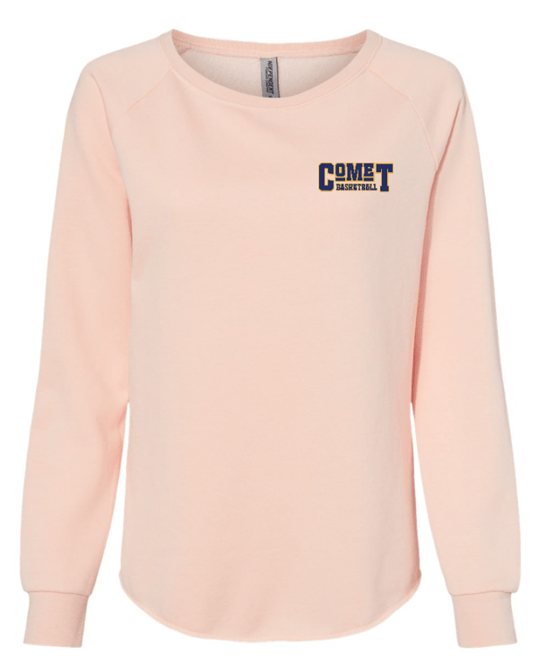 Custom Apparel - Screen Printing - Grand Ledge Basketball - Women's Wave Wash Crewneck Sweatshirt - Grand Ledge BBall OD