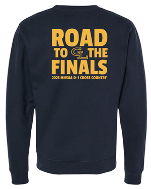 Custom Printed Apparel | Grand Ledge Cross Country Finals - Adult Navy Crewneck - GL Cross Country Finals - 18634