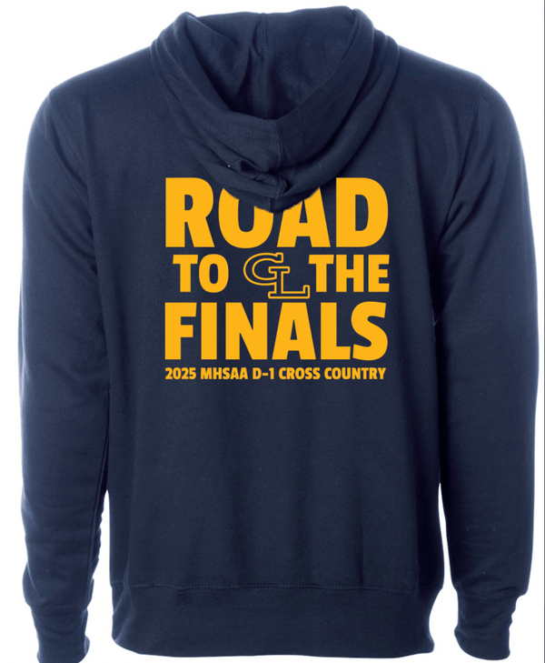 Custom Printed Apparel | Grand Ledge Cross Country Finals - Adult Navy Hoodie - GL Cross Country Finals - 18634