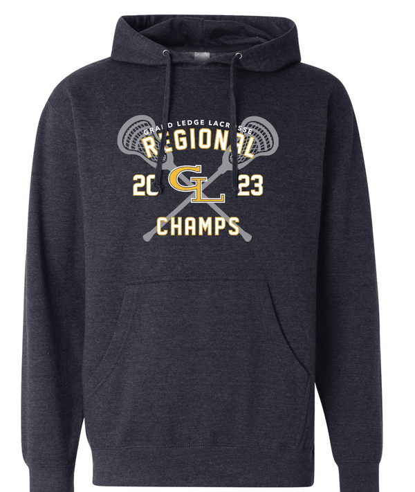 Custom Apparel - Screen Printing - Grand Ledge Regional Champs Hoodie - Hoodie - Grand Ledge Lacrosse - 14263