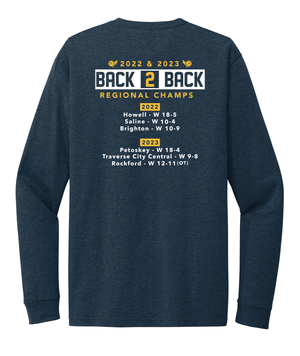 Custom Apparel - Screen Printing - Grand Ledge Regional Champs Unisex LS T-shirt - Long Sleeve T-Shirt - Grand Ledge Lacrosse - 14263