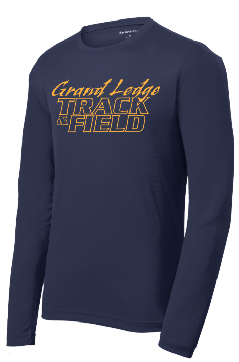 Custom Apparel - Screen Printing - Grand Ledge Track & Field - Unisex Performance Long Sleeve T-Shirt *Customization Optional* - Grand Ledge Track & Field - 17277