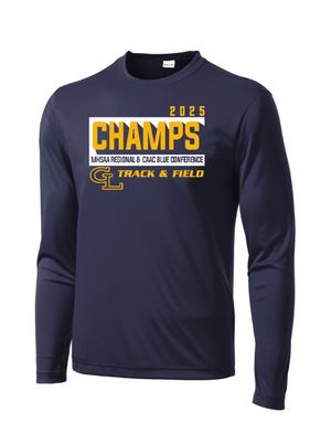Custom Apparel - Screen Printing - Grand Ledge Track State Qualifiers & Champs - Men's 2025 Champs Long Sleeve Performance T-Shirt - GL Track State Qualifiers - 17802
