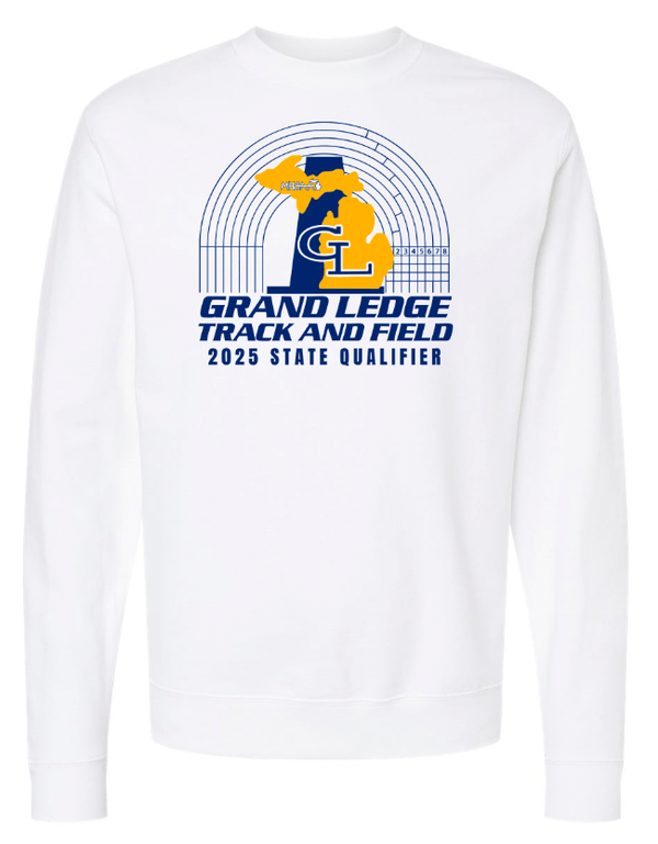 Custom Apparel - Screen Printing - Grand Ledge Track State Qualifiers & Champs - Midweight Crewneck Sweatshirt - GL Track State Qualifiers - 17802