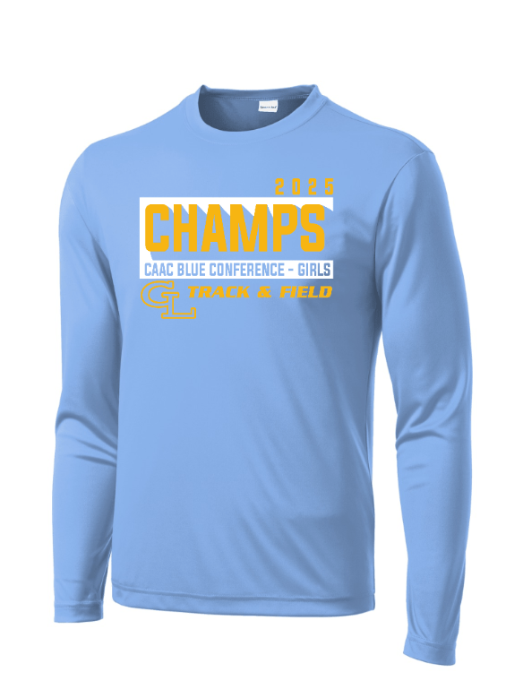 Custom Apparel - Screen Printing - Grand Ledge Track State Qualifiers & Champs - Women's 2025 Champs Long Sleeve Performance T-Shirt - GL Track State Qualifiers - 17802