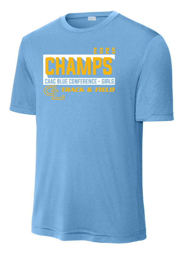 Custom Apparel - Screen Printing - Grand Ledge Track State Qualifiers & Champs - Women's 2025 Champs Performance T-Shirt - GL Track State Qualifiers - 17802