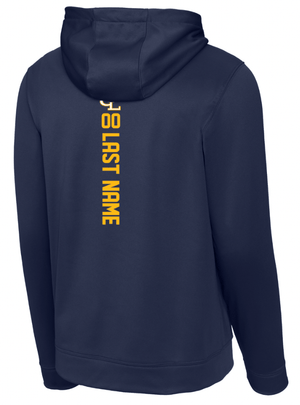 Custom Printed Apparel | Grand Ledge Youth Football - Adult Navy Fleece Hooded Sweatshirt (Name & Number Required) - Grand Ledge Youth Football - 18460
