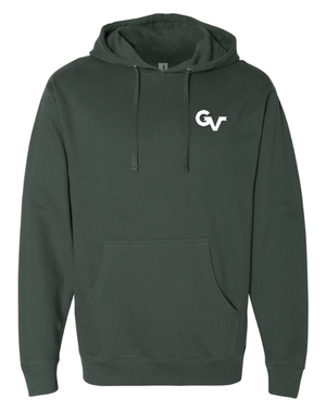 Custom Apparel - Screen Printing - Grand Valley Livestock - Midweight Hooded Sweatshirt (Alpine Green / Black) - Grand Valley Livestock - 16251