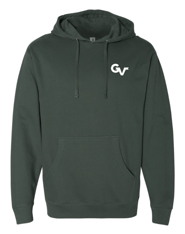 Custom Apparel - Screen Printing - Grand Valley Livestock - Midweight Hoodie (Black / Alpine Green) - Grand Valley Livestock - 17568