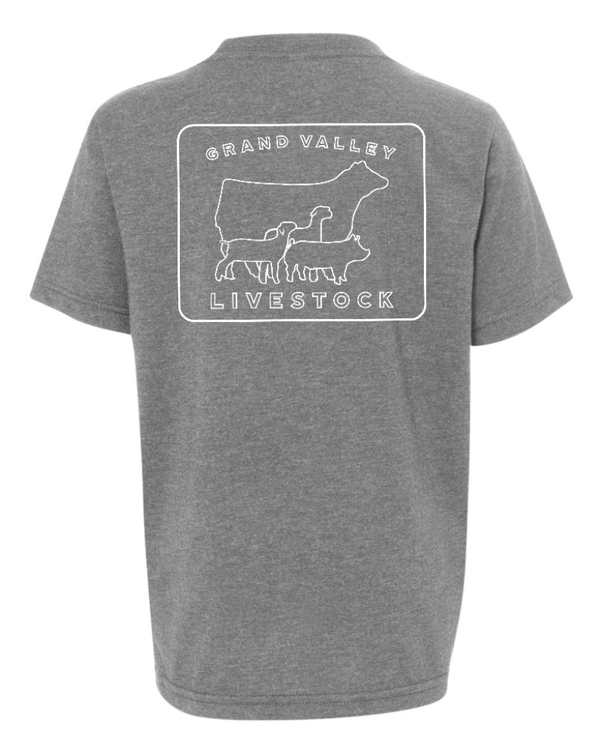 Custom Apparel - Screen Printing - Grand Valley Livestock - Youth CVC Jersey Tee - Grand Valley Livestock - 16251