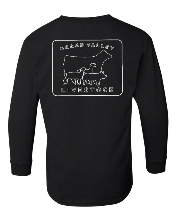 Custom Apparel - Screen Printing - Grand Valley Livestock - Youth CVC Long Sleeve Tee - Grand Valley Livestock - 16251