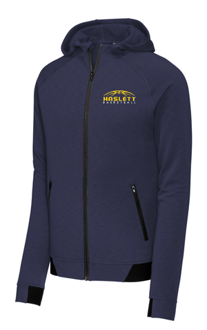 Custom Printed Apparel | Haslett Boys Basketball - Adult Unisex Navy Full - Zip Hoodie - Haslett Boys Basketball - 18613