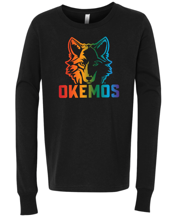 Custom Apparel - Screen Printing - Hiawatha Back To School 2024/25 - Youth Wolf Pride Long Sleeve T-Shirt - Hiawatha Back to School 2024/25 - 16371