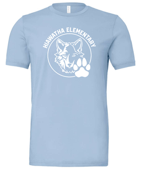 Custom Printed Apparel | Hiawatha Back to School 2025 - Adult Jersey T-Shirts (Baby Blue/Maroon) - Hiawatha Back to School 2025 - 18289