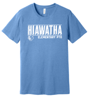 Custom Printed Apparel | Hiawatha Back to School 2025 - Adult Jersey Tee Heather Columbia Blue - Hiawatha Back to School 2025 - 18289
