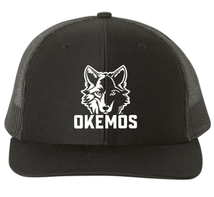Custom Printed Apparel | Hiawatha Back to School 2025 - Adult Trucker Snapback Cap Black - Hiawatha Back to School 2025 - 18289