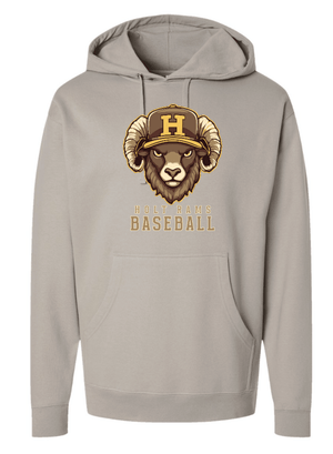 Custom Printed Apparel | Holt Baseball 2025 | Adult Unisex Cement Hoodie "Design 3" (PERSONALIZATION OPTIONAL) - Holt Baseball W25 - 18654