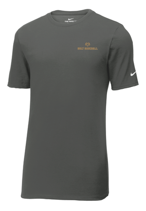 Custom Printed Apparel | Holt Baseball 2025 | Nike Dri - FIT T-Shirt "Badge Design" (Black/Dark Grey) - Holt Baseball W25 - 18654