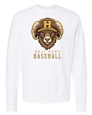 Custom Apparel - Screen Printing - Holt Baseball - Midweight Crewneck Sweatshirt (Multiple Color Options) - Holt Baseball - 17510