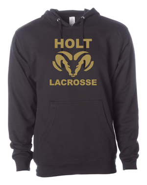 Custom Apparel - Screen Printing - Holt Lacrosse - Unisex Mid - weight Hoodie - Holt Lacrosse Winter - 14981