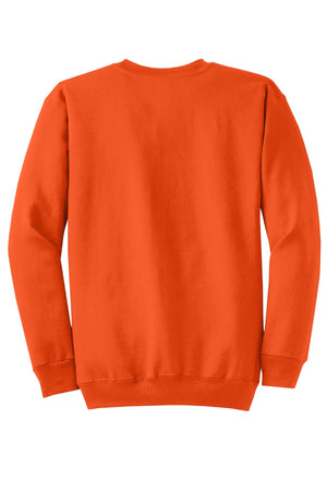 Community Education Apparel Crewneck Orange back view