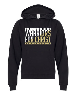 St. Johns Warriors for Christ Hoodie Black front view