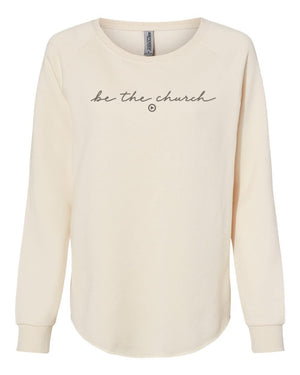 Epic Church 20th Anniversary Crewneck Bone front view
