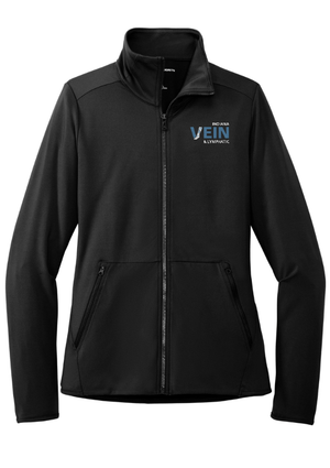 Custom Printed Apparel | Indy Veins - Ladies Stretch Fleece Full Zip *Black / Navy* - Indy Veins OD