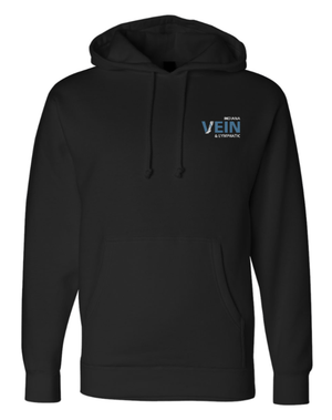 Custom Printed Apparel | Indy Veins - Unisex Heavyweight Hoodie *Black / Navy* - Indy Veins OD