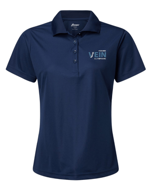 Custom Printed Apparel | Indy Veins - Women's Performance Polo *Black / Navy* - Indy Veins OD