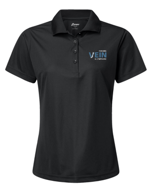 Custom Printed Apparel | Indy Veins - Women's Performance Polo *Black / Navy* - Indy Veins OD