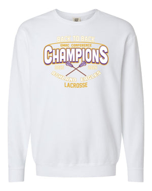 Ashland University Lacrosse Crewneck White front view
