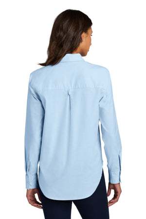 Okemos Fall Staff Shop Long Sleeve Light Blue back view