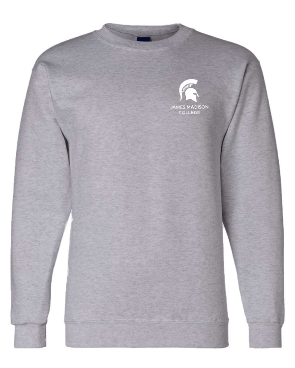 Custom Apparel - Screen Printing - James Madison MSU - Powerblend Crewneck Sweatshirt (Green / Grey / Charcoal) - James Madison MSU - 16896